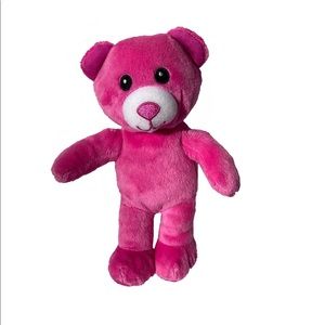 Build A Bear pink teddy with locket in zipper Back